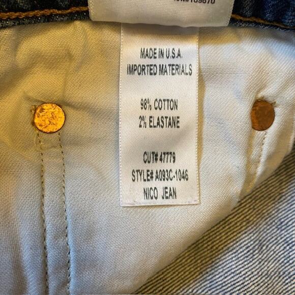 AGOLDE Nico High Rise Jeans Womens 32x27 Subdued Dark Wash Stretch Denim - Picture 6 of 9